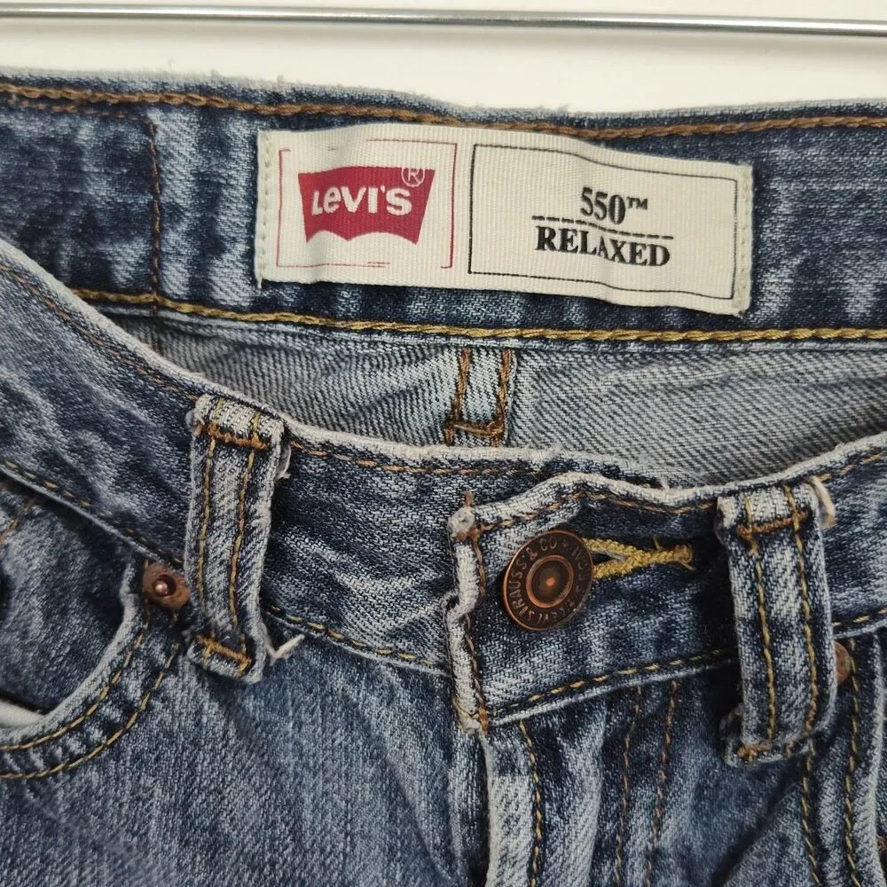 Levi's 550 Relaxed Leg Jeans Boy's Size 8 Slim 22x22 Med. Wash Blue Straight Leg